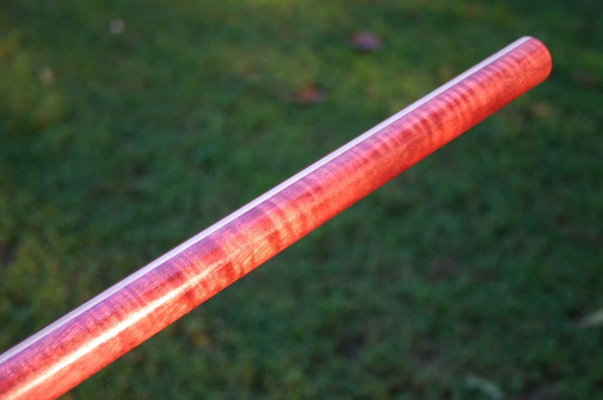 Exotic Flamed Purpleheart Laminated Hickory Bo Staffs 72"