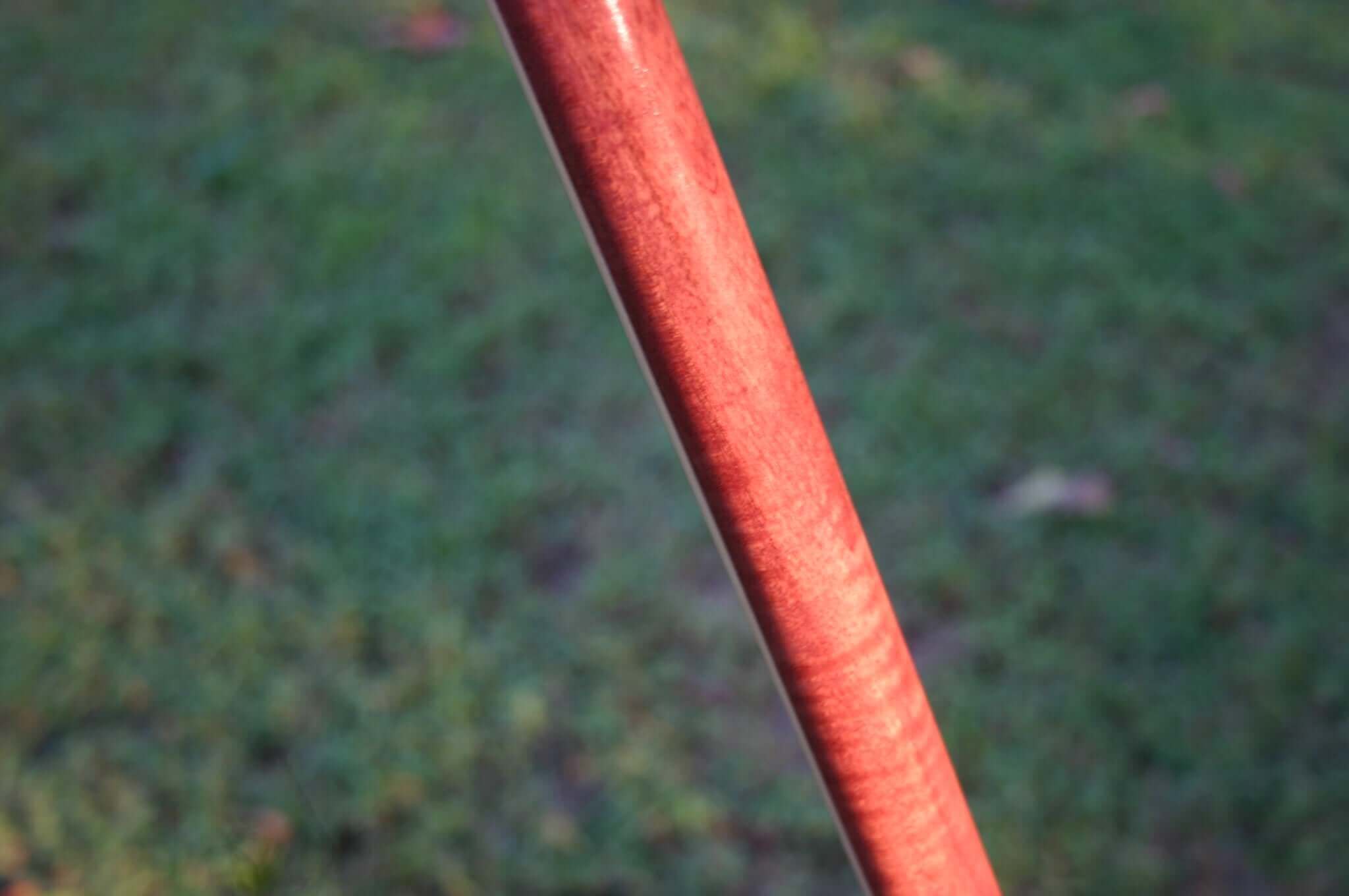 Rare flamed curly tiger striped purpleheart hanbo staff for karate