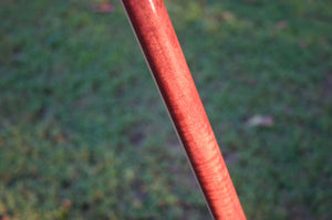 Rare flamed curly tiger striped purpleheart hanbo staff for karate