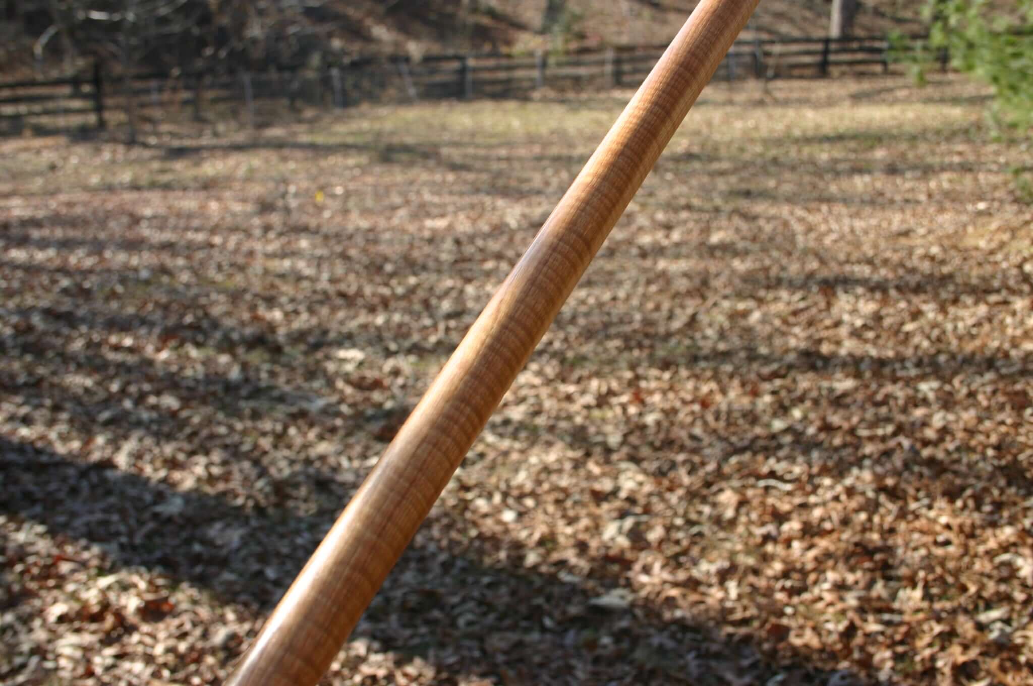 Rare exotic holographic curly hickory staff
