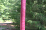 Handmade Bo staff made from Flamed Holographic Purpleheart wood