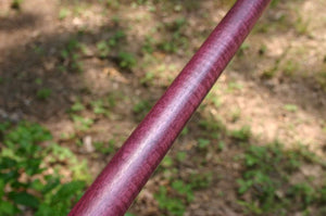 Beautiful handmade flamed purpleheart staff for martial arts