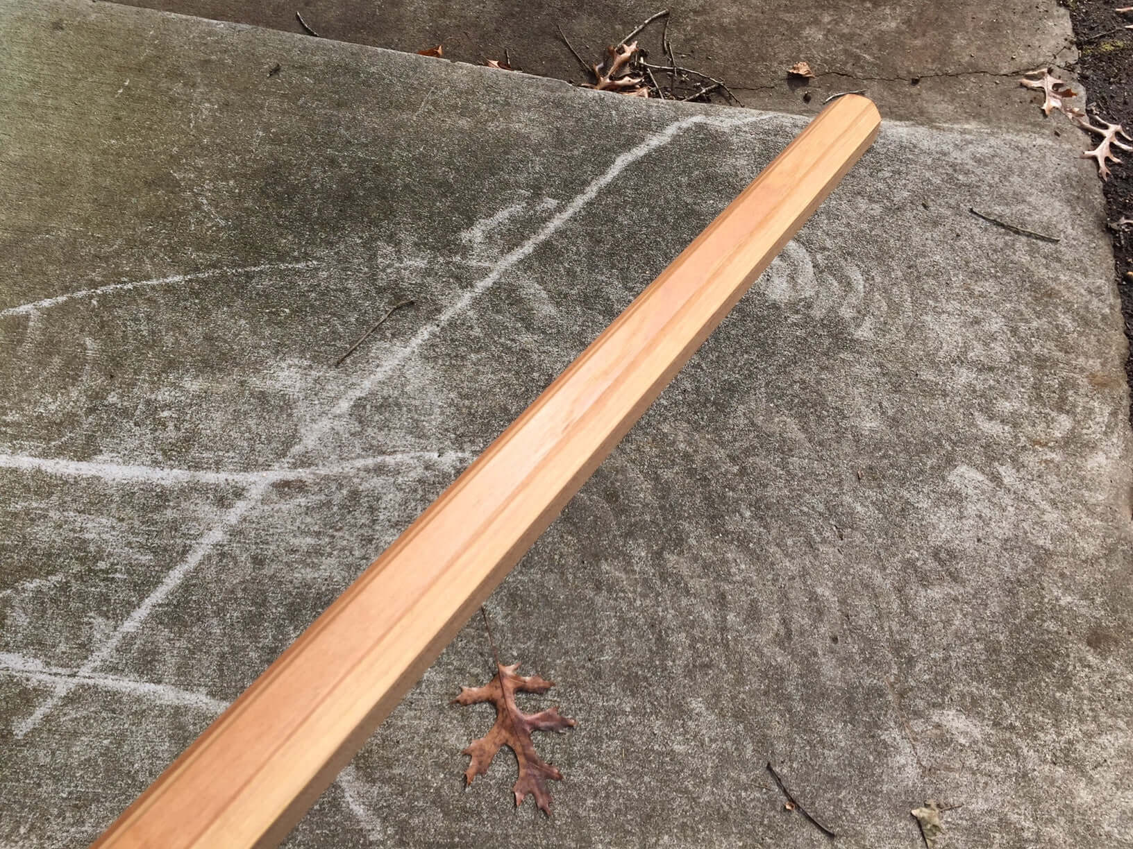 octagonal laminated hickory bo staff hardwood 