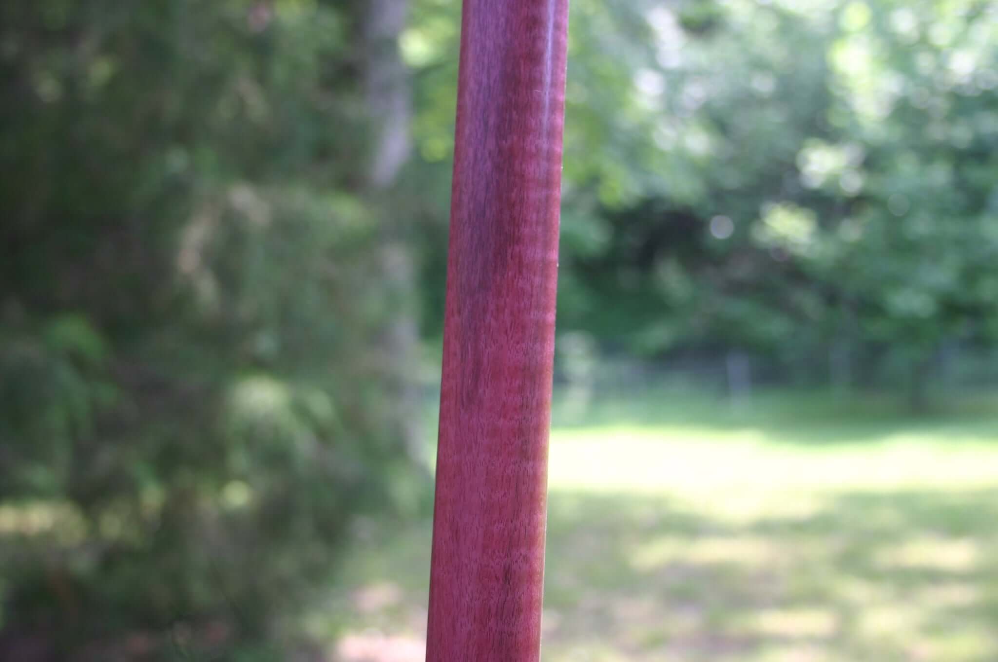 Tiger striped bo staff made from purpleheart wood for karate