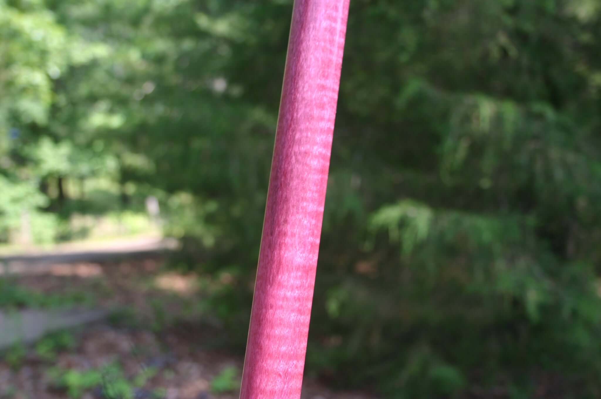 Flamed curly or Striped Purpleheart Hanbo or Bo staff for karate, exercise and spinning