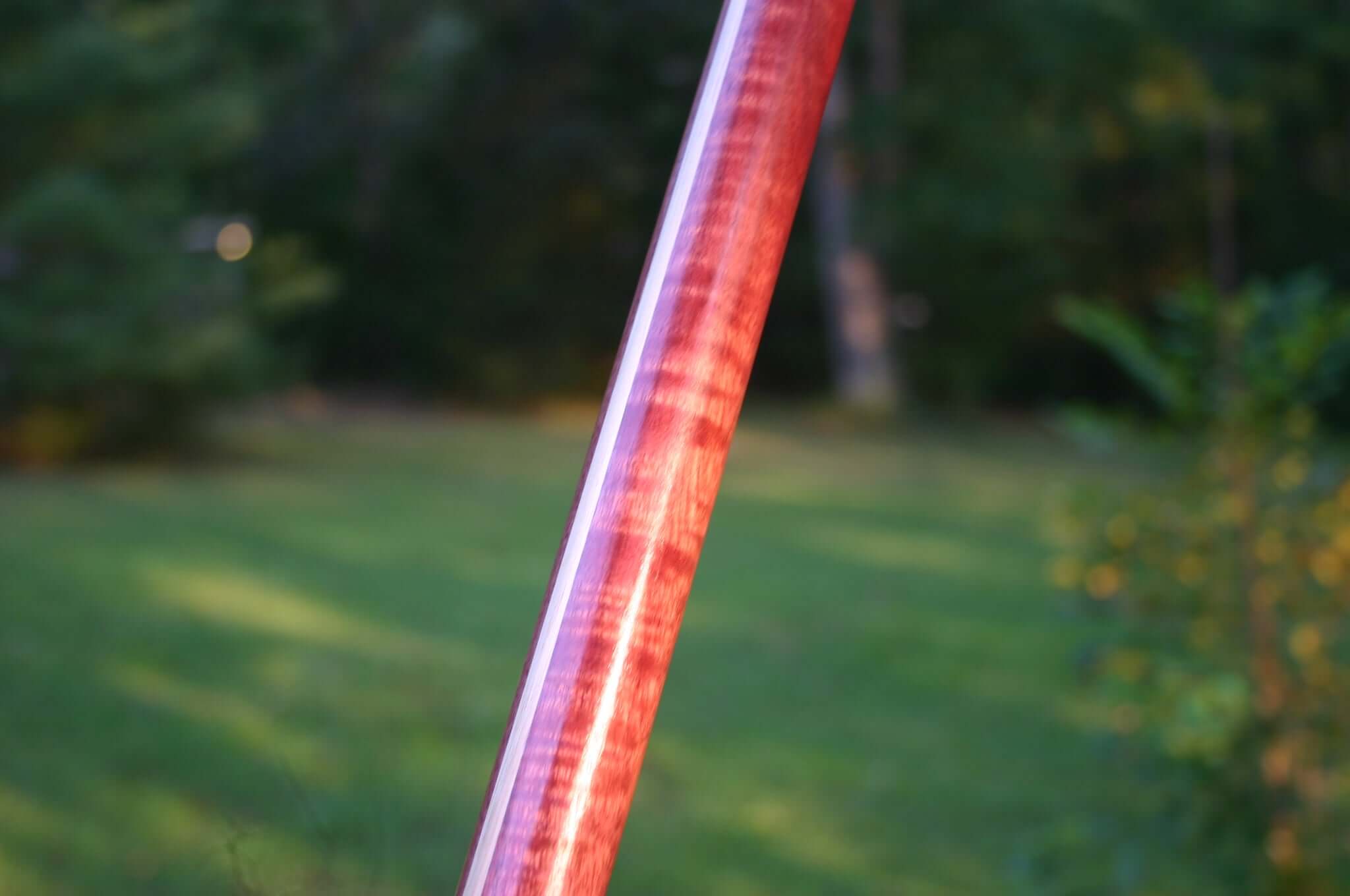 Flamed Tiger striped Purpleheart with Hickory staff
