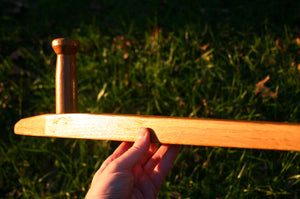 black belt tonfa made from white oak hardwood