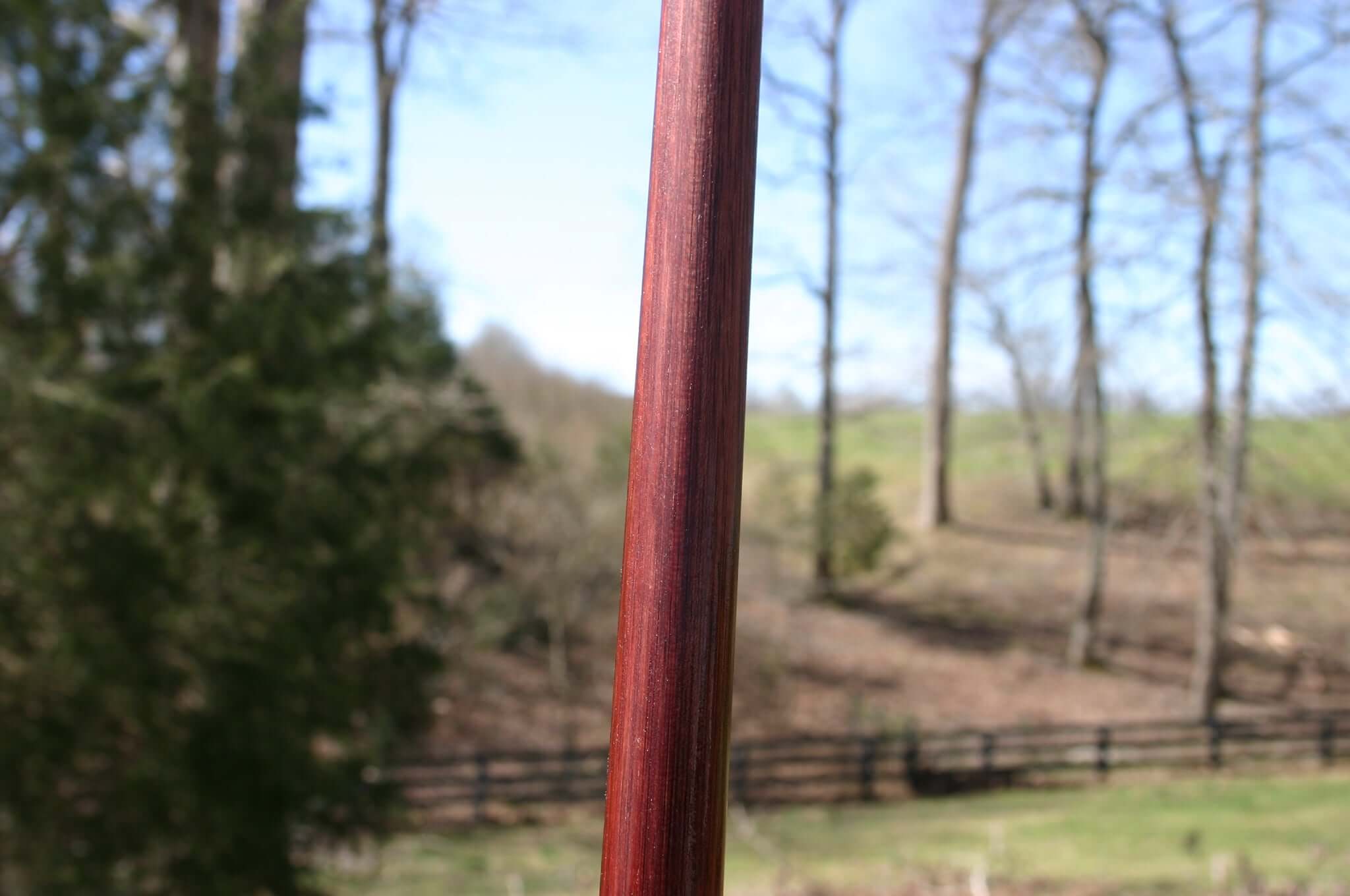 Hanbo for hanbojuitsu made from purpleheart hardwood