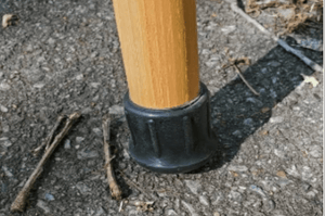 Rubber Crutch Foot Hiking/Walking Stick Attachment Add-On For Round Staffs. Rubber Tip. 1", 1,1/8" or 1,1/4 sizes