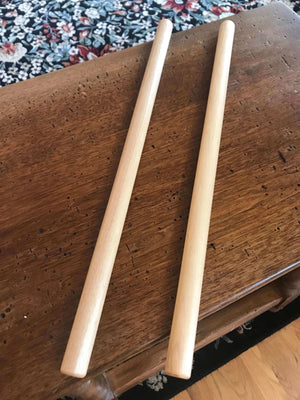 Taiko Bachi Hickory Sticks. 16-21"x 1" Japanese Drum sticks