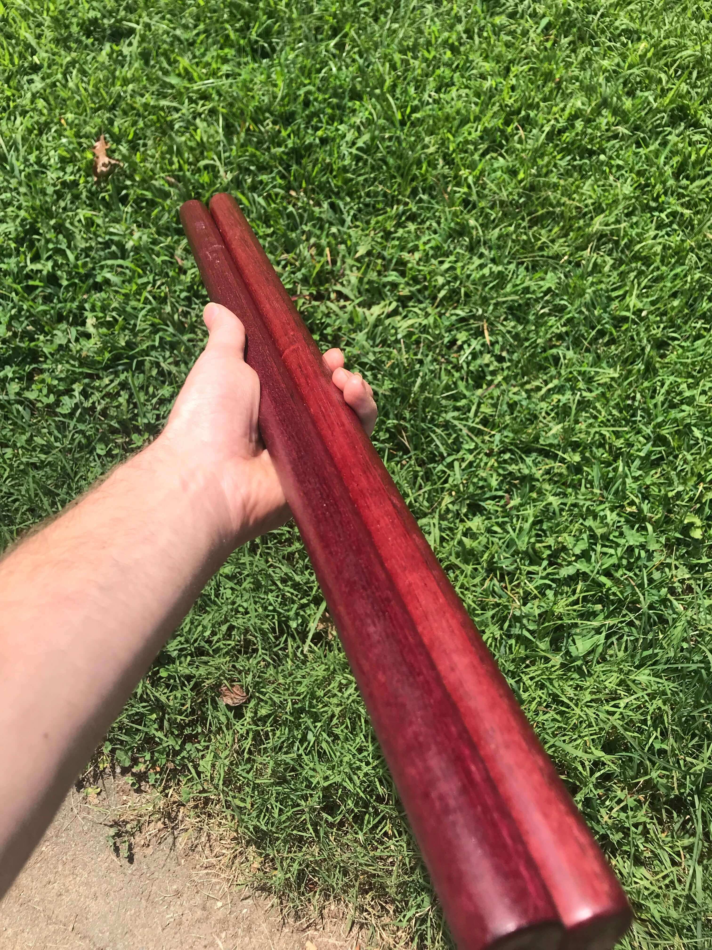 Purpleheart Tanbo Pair 1" Escrima Sticks All sizes.