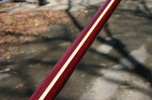 Purpleheart Bo Staff. Laminated Hickory Stripe. 72" Tapered Or Untapered. For Martial Arts/Karate/Aikido