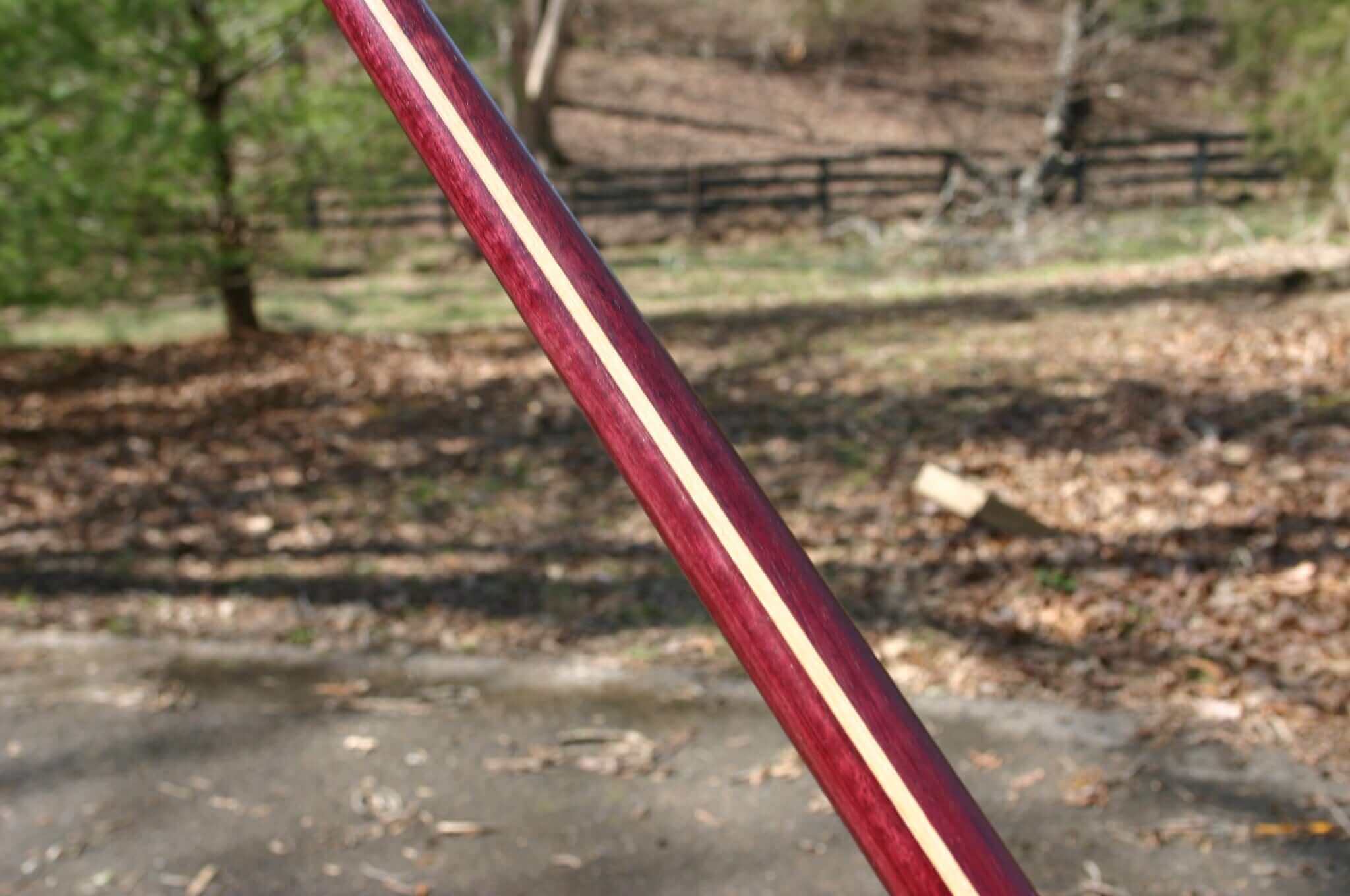 Exotic Purpleheart/Hickory Laminated Hanbo Staff 36